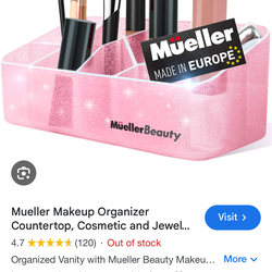 Mueller beauty makeup organizer whit or pink