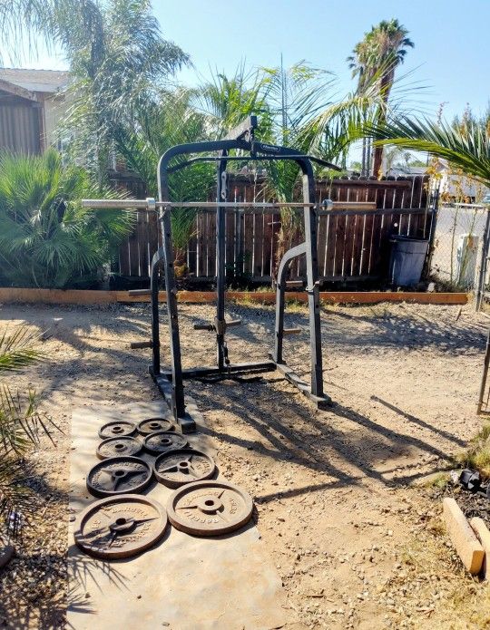 230lbs Olympic Weights+ Squat Rack+ Barbell 