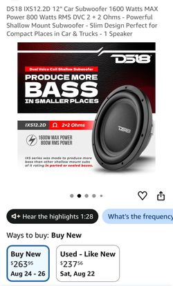 12’ DS18 subs w speaker box