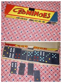 Vintage wood dominoes japan made