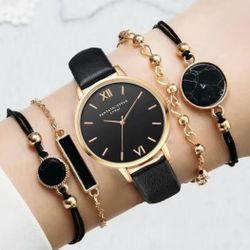 WOMENS WATCH AND BRACELET SET 