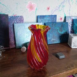 Hand Blown Glass Vase