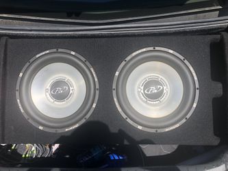 Two 12 inch Phoenix gold subwoofers