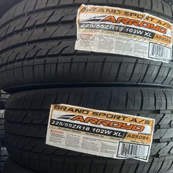 225/55/18 ARROYO 4 NEW TIRES INSTALLED AND BALANCED 