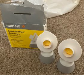 MEDELA PersonalFit Flex Connectors ,Pump In Style 1 box, total of 2 new open box
