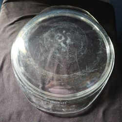 Pyrex Clear #024, 2 qt. Round Covered Casserole, lid # 684-C. Made in the United States. 