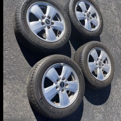 4 — 175/65r15  5x112 5x4.41 Stock Mini Cooper Vw Jetta Passat Golf Wheels Rims Good 80% Treads Tires!!