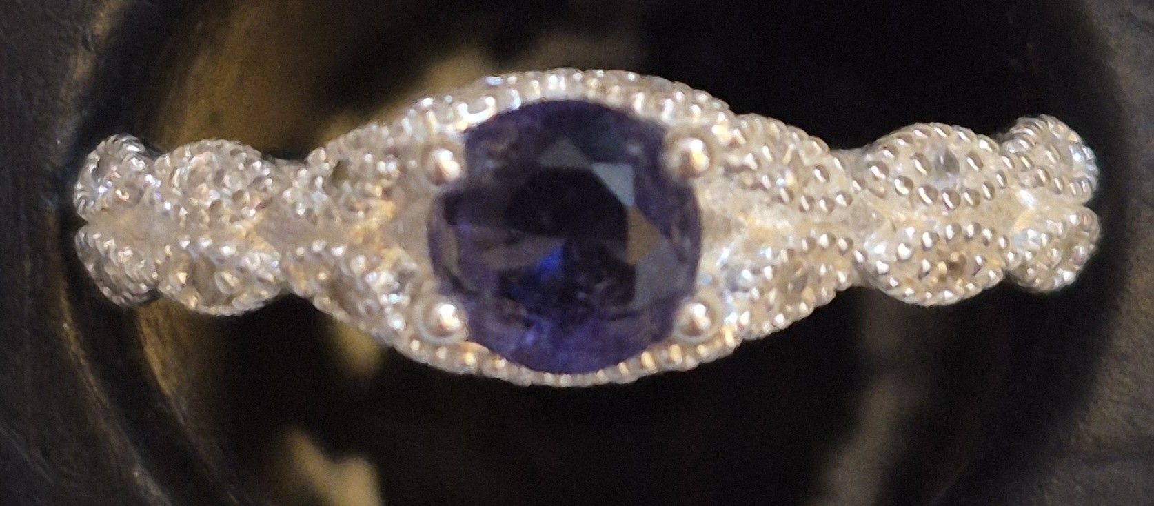 ALEXANDRITE AND STERLING SILVER RING