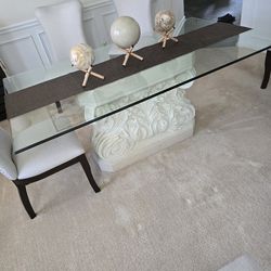 Dining room glass table