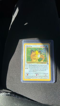 Meowth Holo Pokémon Card in Sleeve