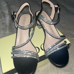 Black Silver Heels