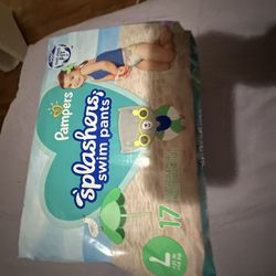 Pampers Splashers Swim Pants Size Large 17 Count 31-40 Pounds