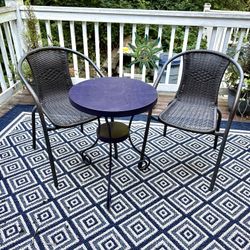 Small Bistro  Patio Or Porch table With 2 Chairs