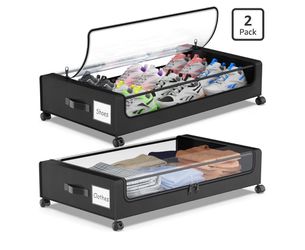 Under the bed storage with wheels