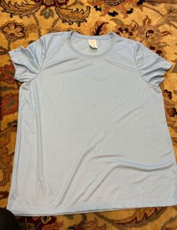 Hanes Light Blue Performance T-Shirt (Size L)