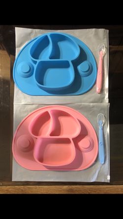 BRAND NEW Silicone suction baby toddler children plates