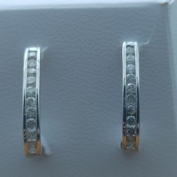 Diamond Hoop Earrings 