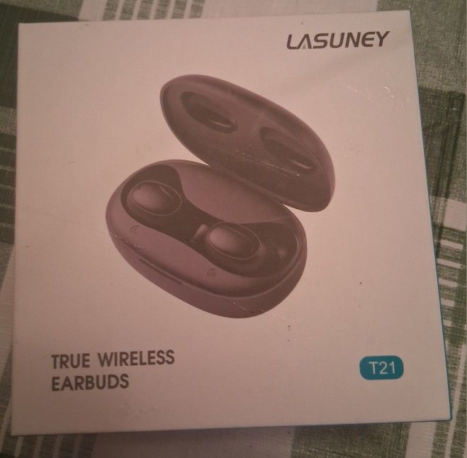 Lasuney T21 Wireless Bluetooth Earbuds iPhone Android Waterproof In-ear Charger