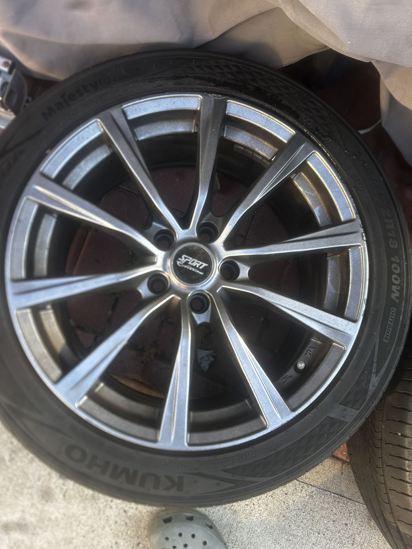 BRAND NEW ALL SEASON TIRES AND 18” RIMS 5x114.