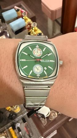 Square Green Dial Watch