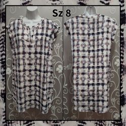 WOMENS PATTERNED SHIRT DRESS SIZE 8
