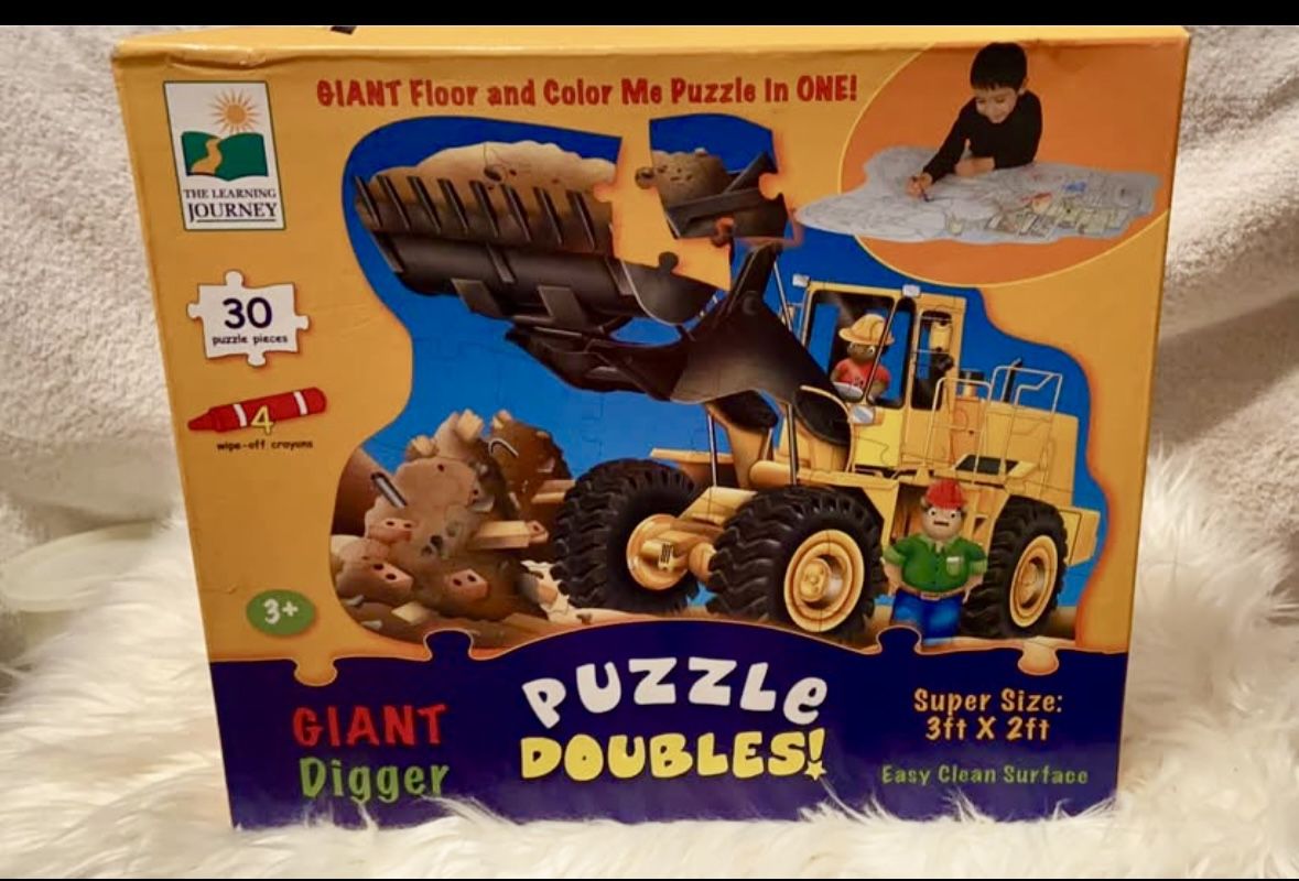 Giant digger floor puzzle