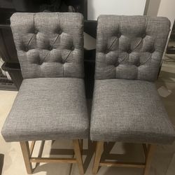 Grey Counter Stool Chair 
