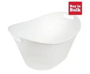 White Oval Plastic Tub