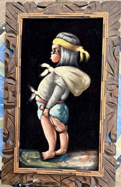Vintage Black Velvet Painting From Mexico