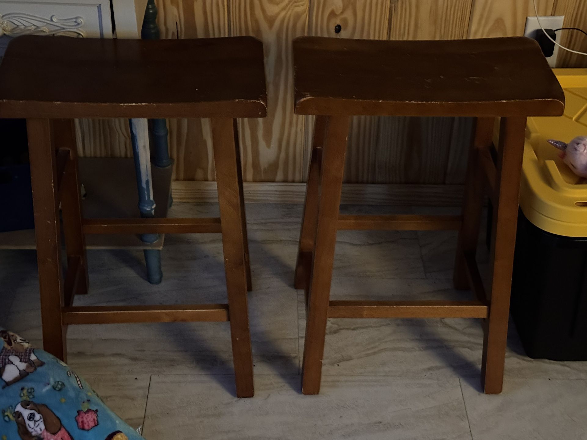 Stools And Wooden Bench
