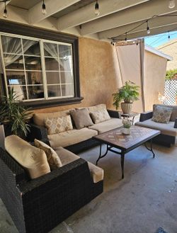 5 pieces sumbrella Patio Set/conversation Set/outdoor Furniture/Cash Only