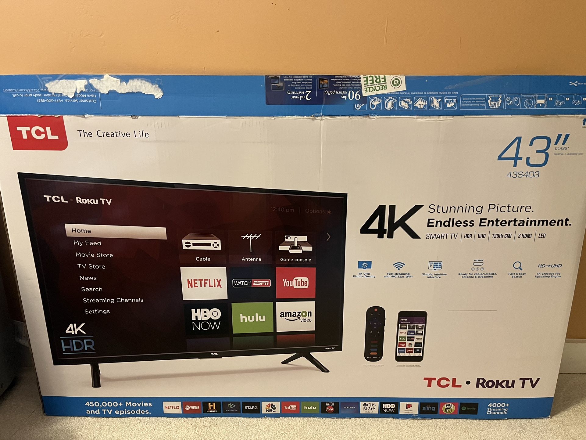 Roku 43” TV