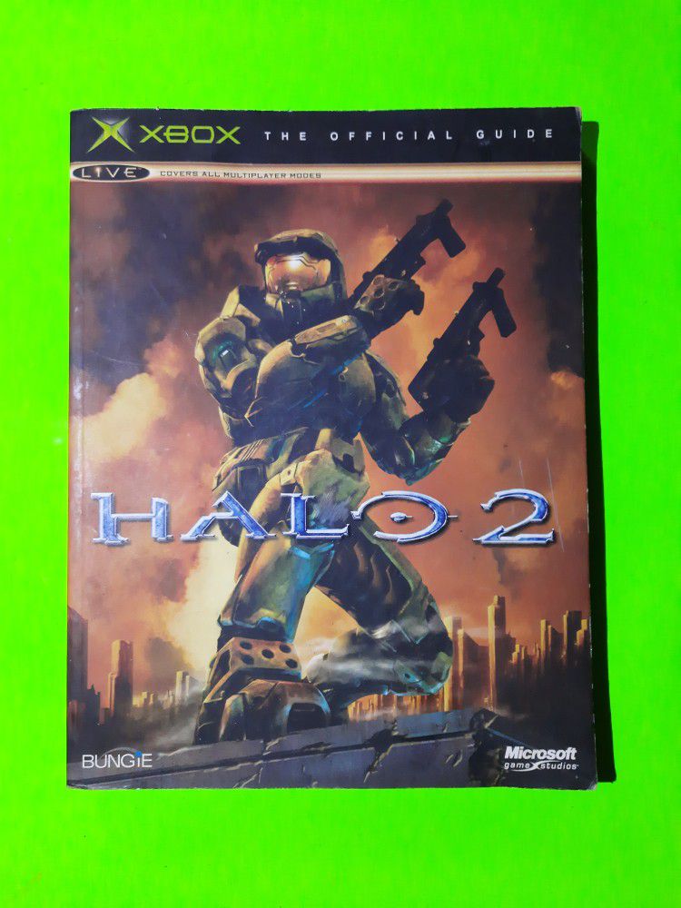 Vintage Original Microsoft Xbox Halo 2 Official Strategy Game Guide Live Multiplayer Mode Walkthrough Book Bungie