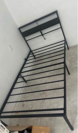Twin Platform Bed Frame with Charging Station