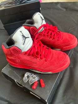 Retro Jordan 5 University Red Suede Youth Size 6y -Excellent condition!