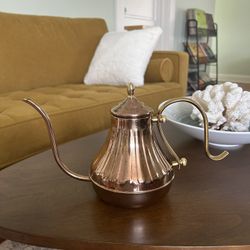World Marked Copper Plated Tea Or Coffee Pot