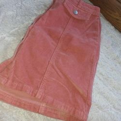 Orange Button Up Skirt