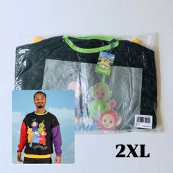 Cakeworthy X Teletubbies Drop Sleeve Color Block Crewneck Sweater Unisex 2XL