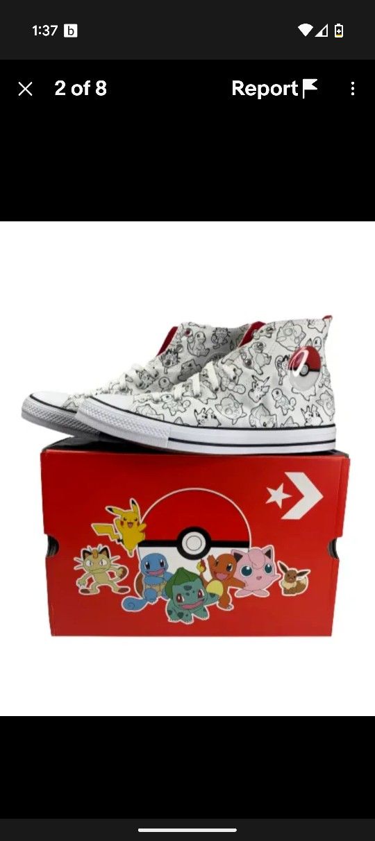 Converse Pokemon Chuck Taylors 10 Mens