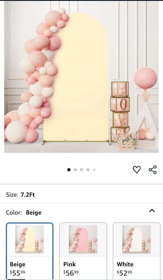 2 Minetom 7.2ft Tall Wedding Arches