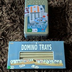 Mexican Train Dominoes Game Bundle | Double 12 Color Dot Set & 4 Solid Wood Racks
