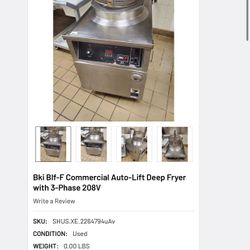 BKI Blf Auto Lift Fryer