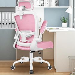 Ergonomic Office Chair, Headrest Desk Chair Office Chair with Adjustable Lumbar Support, Home Office Swivel Task Chair with High Back and Armrest, Adj