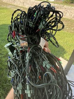 Multicolor String Lights, Green Wire, Indoor/Outdoor