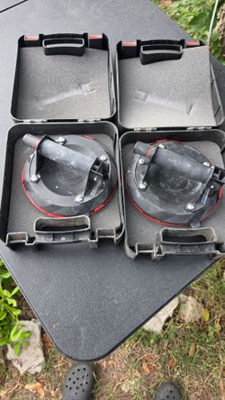 (2) Rubi Vacuum Suction Cup SC 200 With Pump For Lifting Large And Heavy Tiles