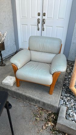 Leather And Wood Chair