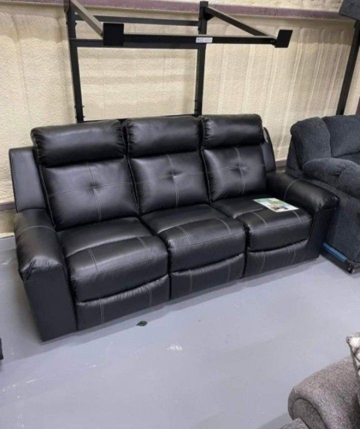 Kempten Black Power Recliner Sofa
