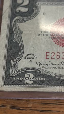 1928-G $2 US Legal Tender Red Seal Note
