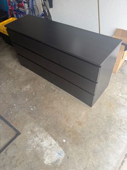 Black 6-Drawer Double Dresser