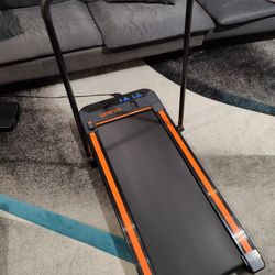 UREVO 2-in-1 Under Desk Treadmill, 2.5HP Folding Electric Treadmill